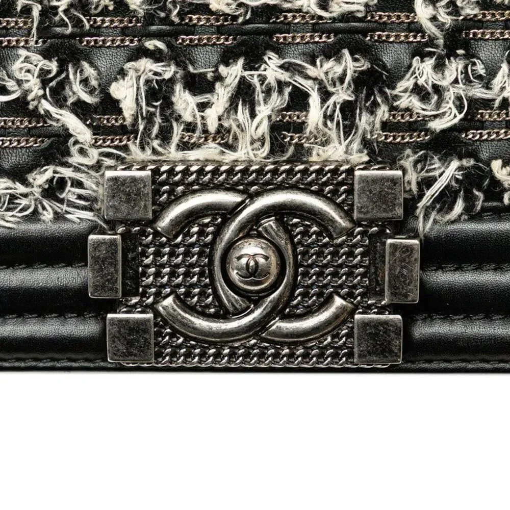 Chanel Boy Chanel 25 Leather Tweed Shoulder Bag